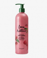 „Love Nature“ kūno losjonas su mėtomis ir avietėmis, 500 ml 